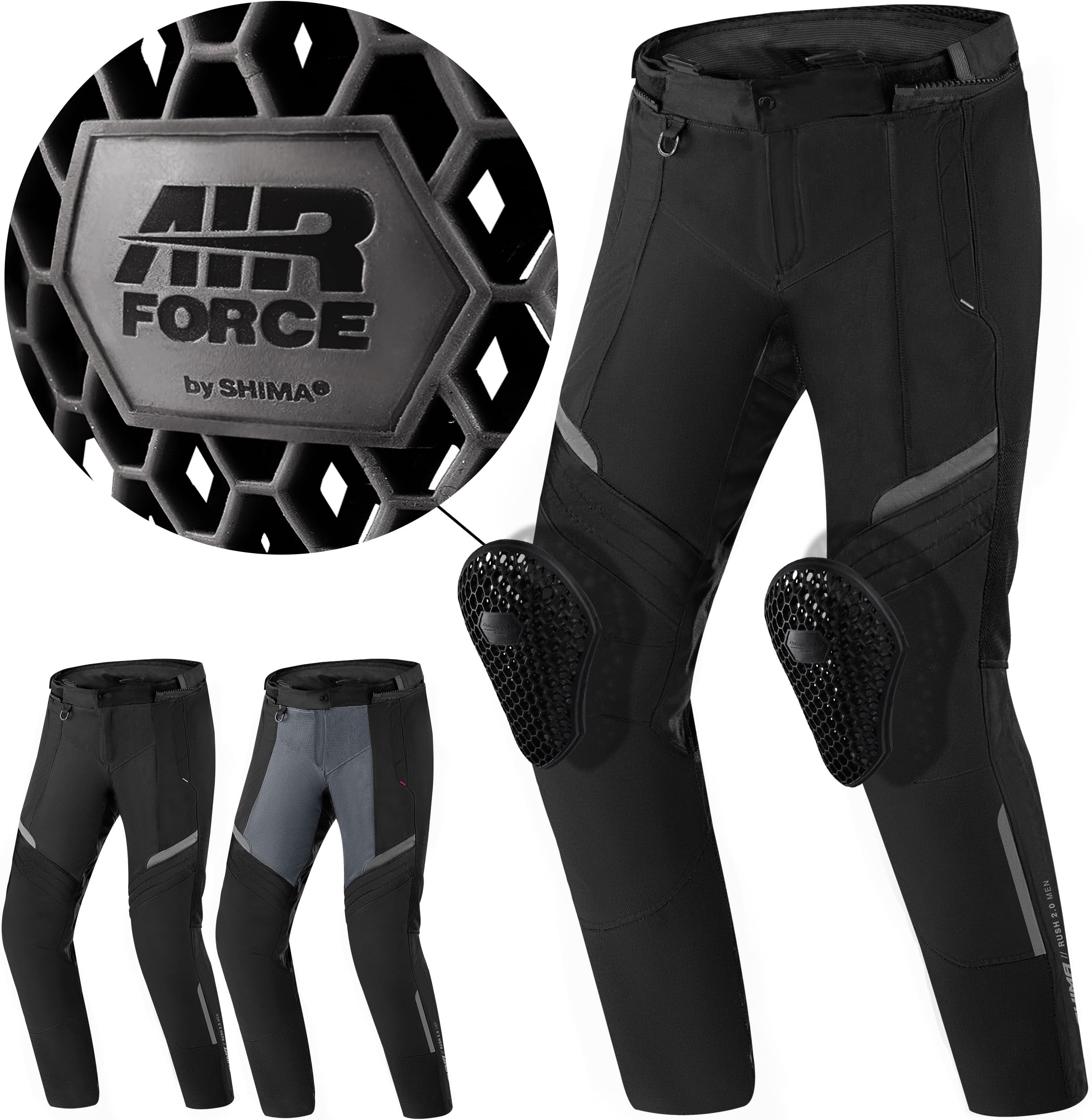 Pantalone Moto OJ Riderpant 4 Stagioni | Doppio Strato, 100% Impermeabile | Con Imbottitura Termica Rimovibile