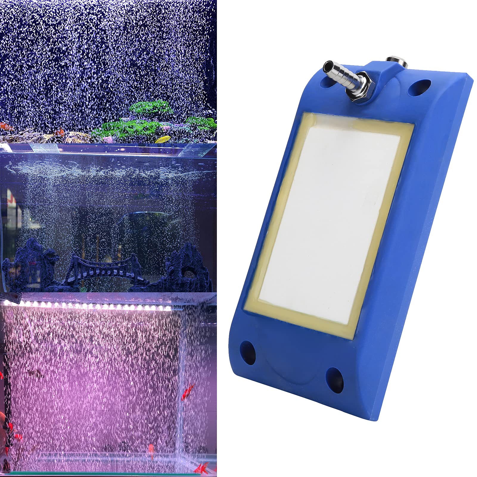 Potenziatore di Ossigeno per Acquario, Diffusore di Ossigeno a Microbolle per Acquario di Pesci, Bastone Nano Air Stone a Doppia Interfaccia per Acquario per Acquari a Secchio e (S1600ML)