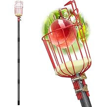 Fruit Picker Pole Tool,34"-109" Lightweight Fruit Catcher with Metal Harvest Basket Apple Mango Picker Fruit Grabber No Ladder Needed Tree Picker Tool for Apple, Orange, Mango, Peach, Lemon.