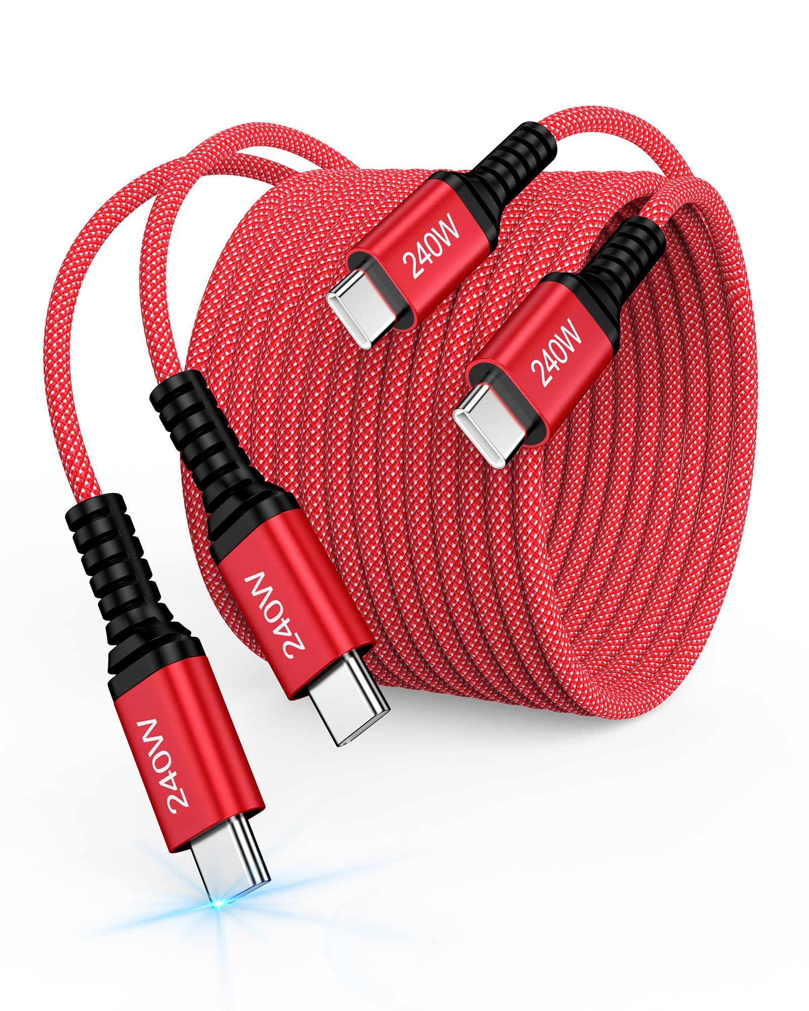 S25 Ultra USB C Cable Fast Charging Cord, 240w Type C Power Cord for Samsung Galaxy S25 Fe S24 S23 S22 Z Fold7 Flip7 A17 A56 A36 A26, 2Pack Braided Android Charger USBC Cable for Laptop MacBook iPad