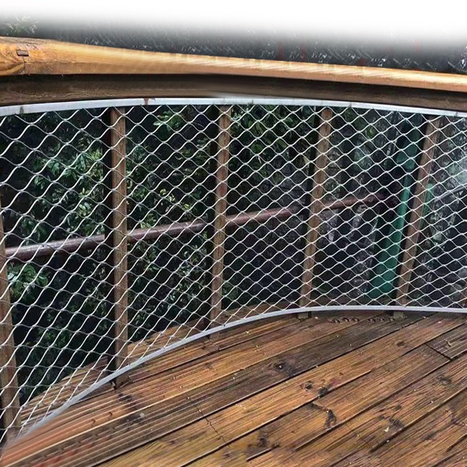Barrera de Seguridad Flexible con Cable de Acero Inoxidable para Vallas de jardín, protección contra caídas Desde Gran Altura, Sistema de barandilla Exterior Duradero, Malla de Alta resisten
