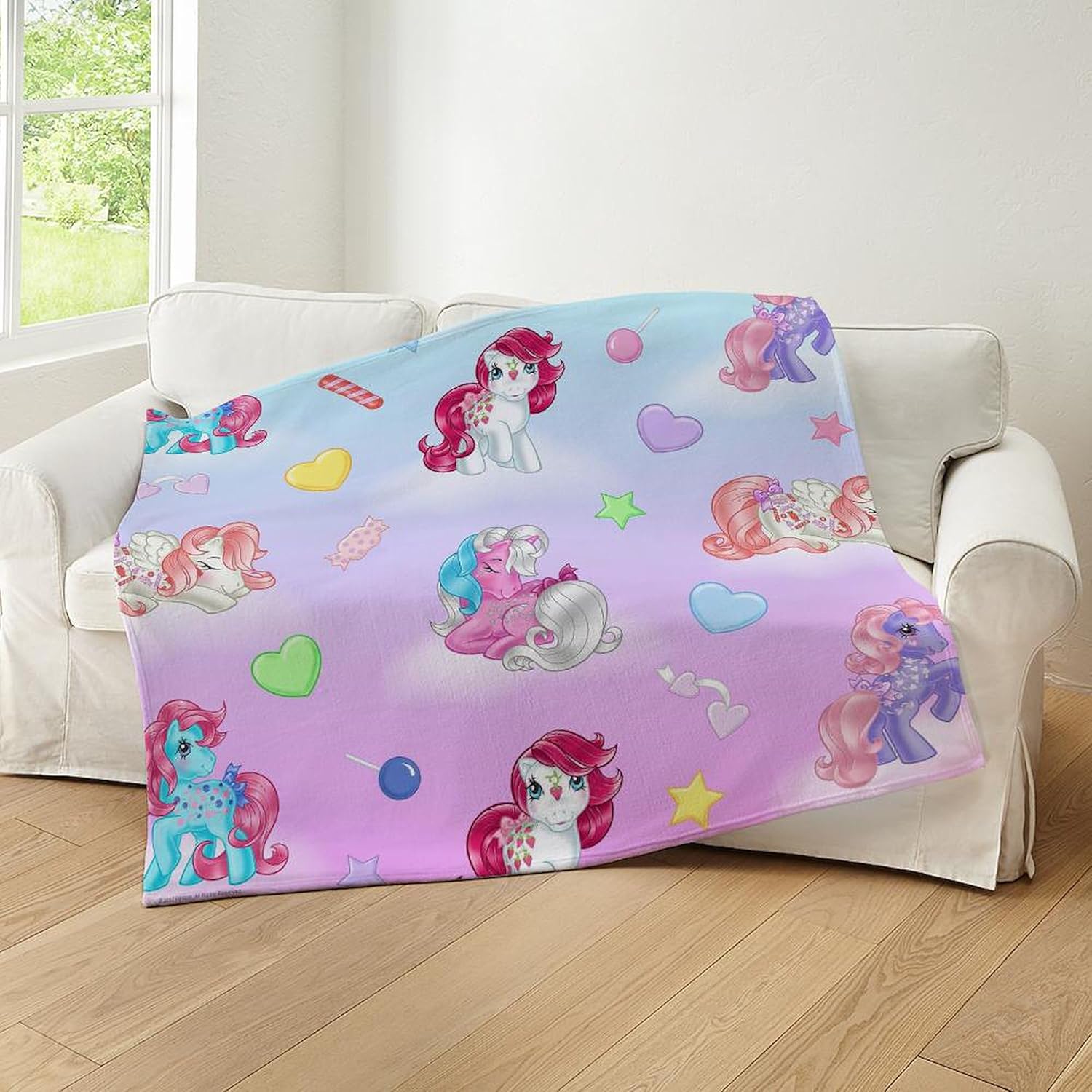 CafePress My Little Pony Retro Best Friends Throw Blanket Super Soft Fleece Plush Throw Blanket, 60"x50"