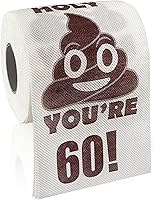 Vista 15 de Regalos de feliz cumpleaños 25, rollo de papel higiénico divertido de 3 capas, papel higiénico impreso Holy Poop You're 25, regalo de bromas