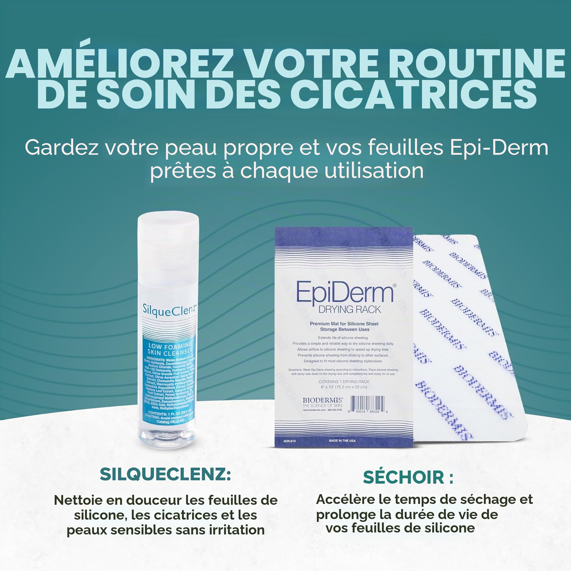 BIODERMIS - Film de traitement cicatrices | Silicone adhésif facile à découper | Réduit cicatrices après chirurgie | Transparent, 30x3,6cm, Silicone