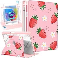 Vista 1 de Funda para iPad de 9ª/8ª/7ª/Air de 3ª generación de 10.2 y para iPad Pro de 10.5 pulgadas, con soporte giratorio de 360 grados, con soporte