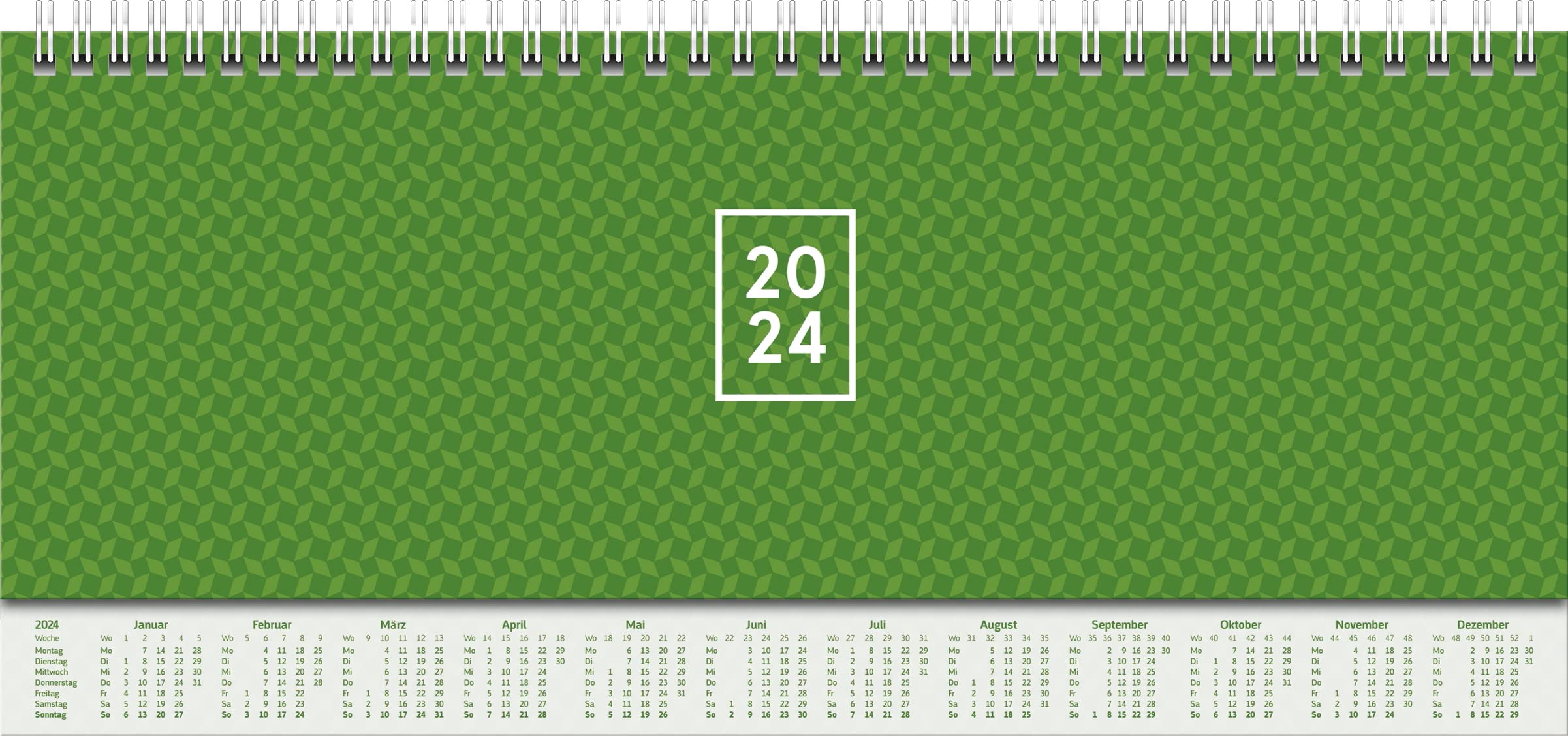 BRUNNEN Calendario Semanal Modelo 772 2024, 2 Páginas = 1