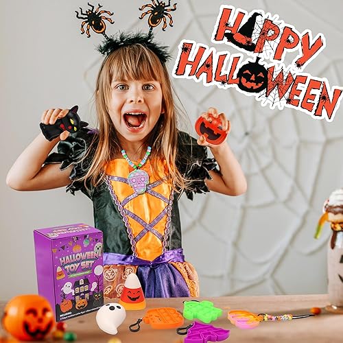 Miniatura 6 de Juguetes para ansiedad de Halloween, juegos de juguetes sensoriales para niños, alivio del estrés de Halloween, juguetes blandos de levantamiento