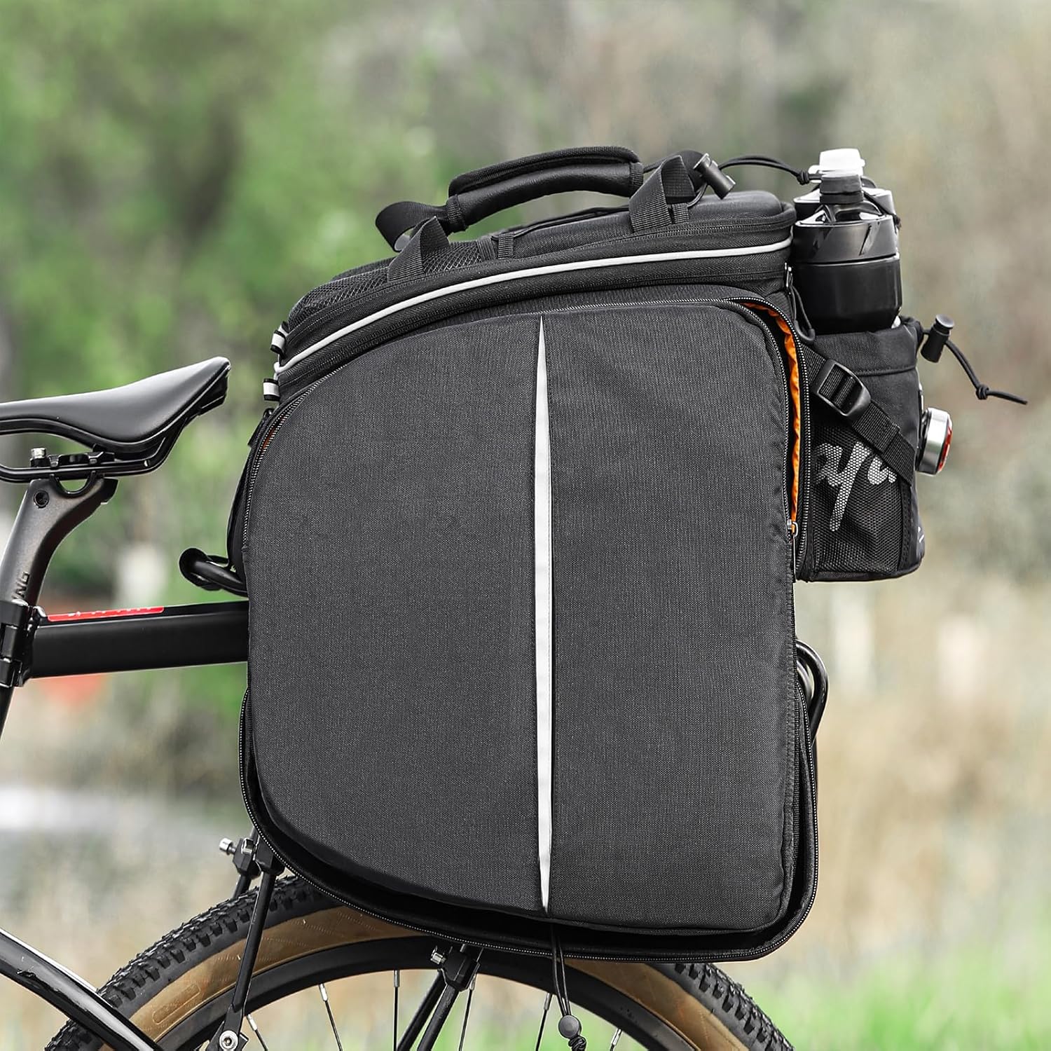 HONGYEA Bike Bags for Bicycles Rear Rack Waterproof | 45L Large Capacity Panniers Trunk Bag with Extra Padded Foam Bottom Bicycle Rain Cover Shopping Commuter Trip (BLACK-45L) HONGYEA Bike Bags for Bicycles Rear Rack Waterproof | 45L Large Capacity Panniers Trunk Bag with Extra Padded Foam Bottom Bicycle Rain Cover Shopping Commuter Trip (BLACK-45L)