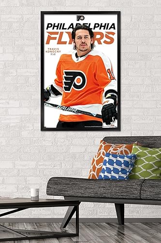 Miniatura 2 de Trends International NHL Philadelphia Flyers - Póster de pared Travis Konecny Feature Series 23, 34 pulgadas de largo x 22.4 pulgadas, versión