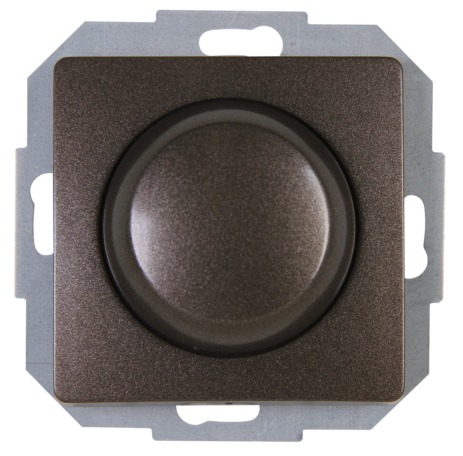Kopp Wippen-Wechsel Dimmer stufenlos verstellbar, für Glühlampen und Halogenlampen, 40-400W/VA, UP, Dimmschalter Paris mit Phasenanschnitt, leise, konventionelle Trafos, palisander-braun, 803426085