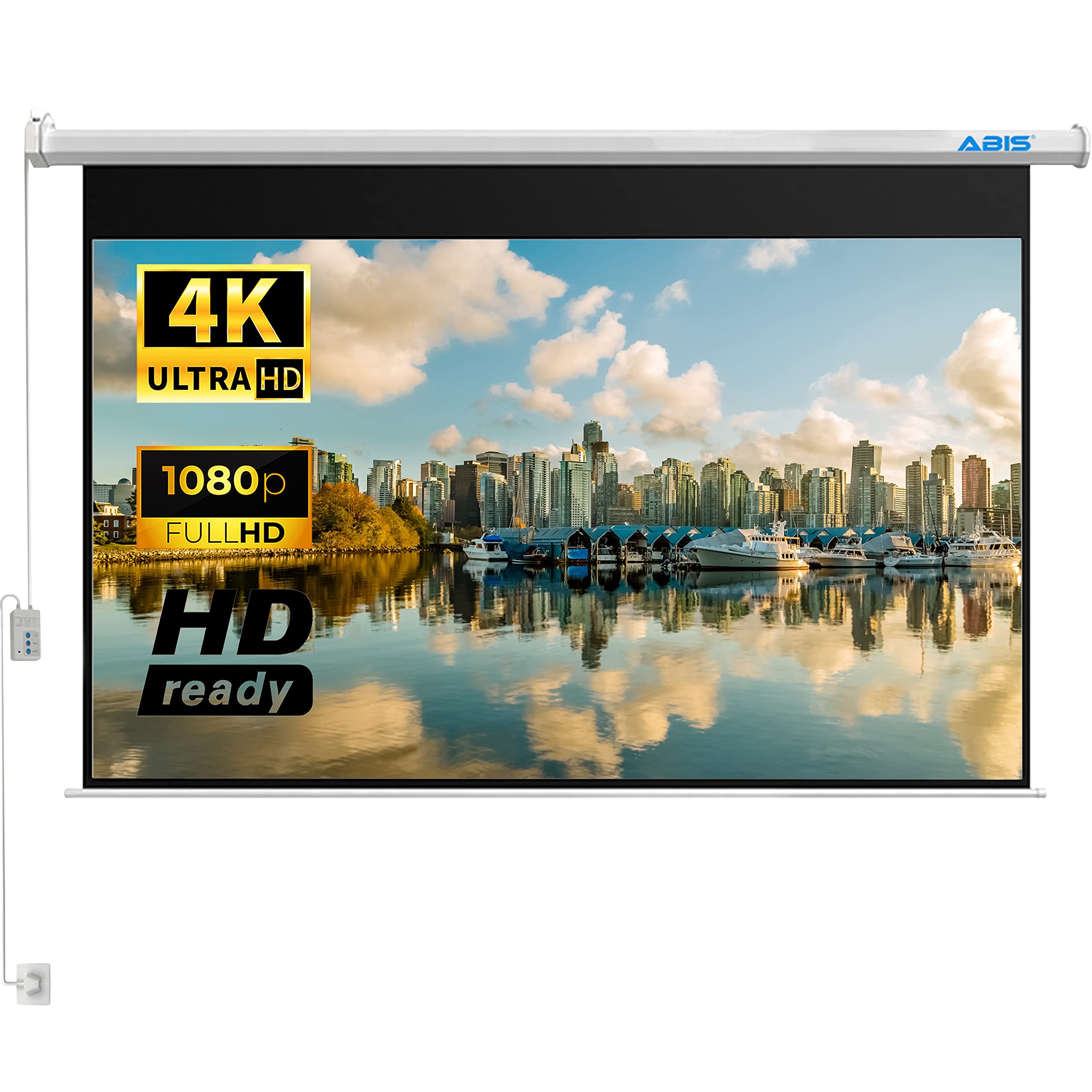 Buy ABIS 120" Electric Motorised Projector Screen Remote Control 4K