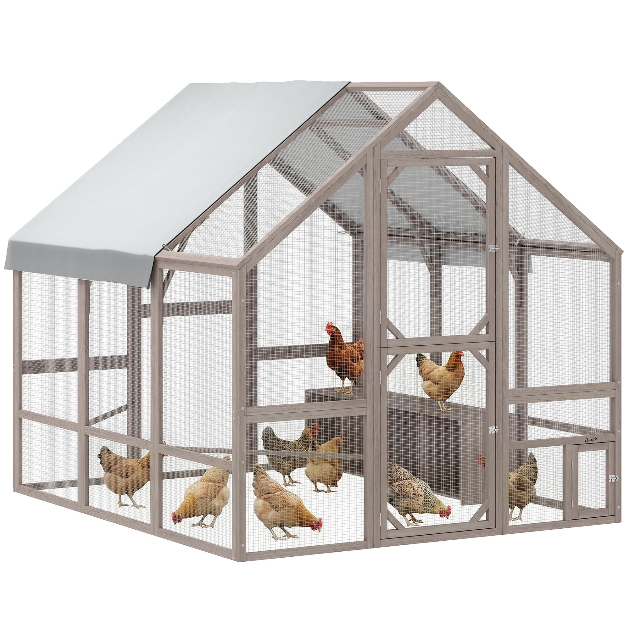 PawHut Large Wooden Chicken Coop