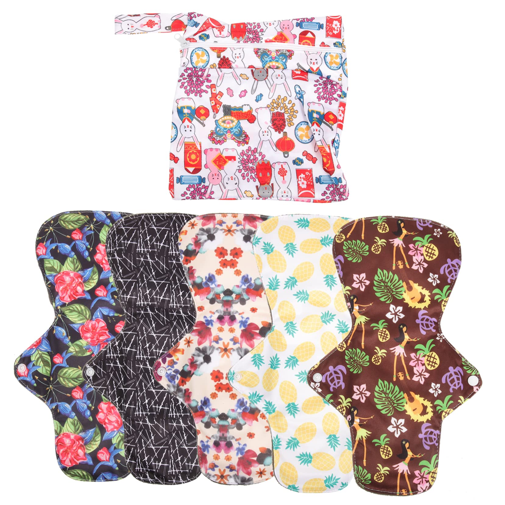 FRCOLOR 2 Sätze waschbare Damenbinde Männer steckt Teenager Zeitraum Liner menstruations pad livy menstruationspad menstruation pad wiederverwendbare Pads tragbare Damenbinde Polyester