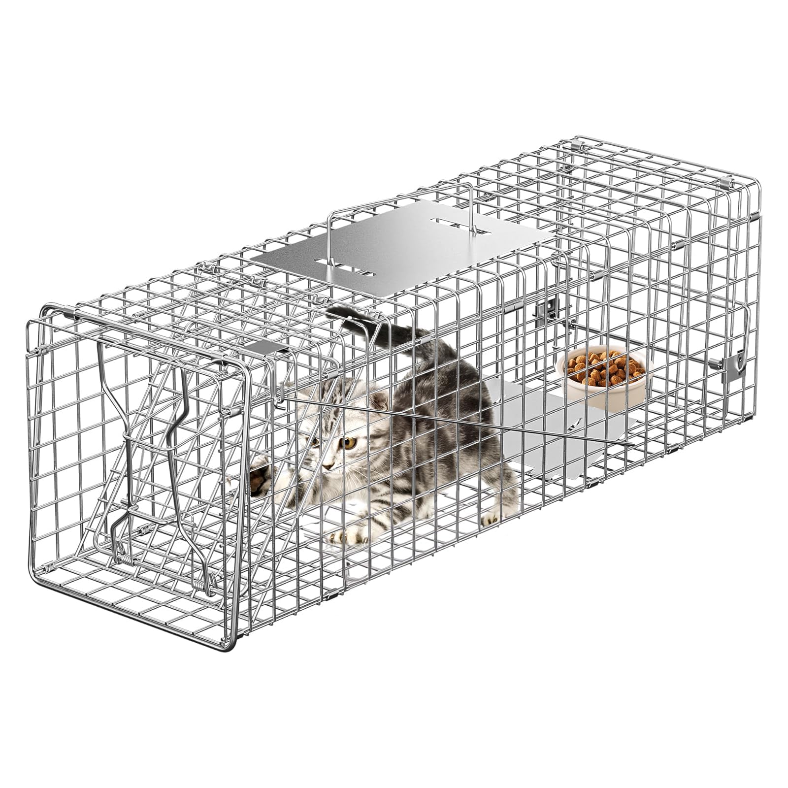 Amazon | Vevesoas 捕獲器 猫 安全 踏み板式 トラップ 動物用 猫の保護