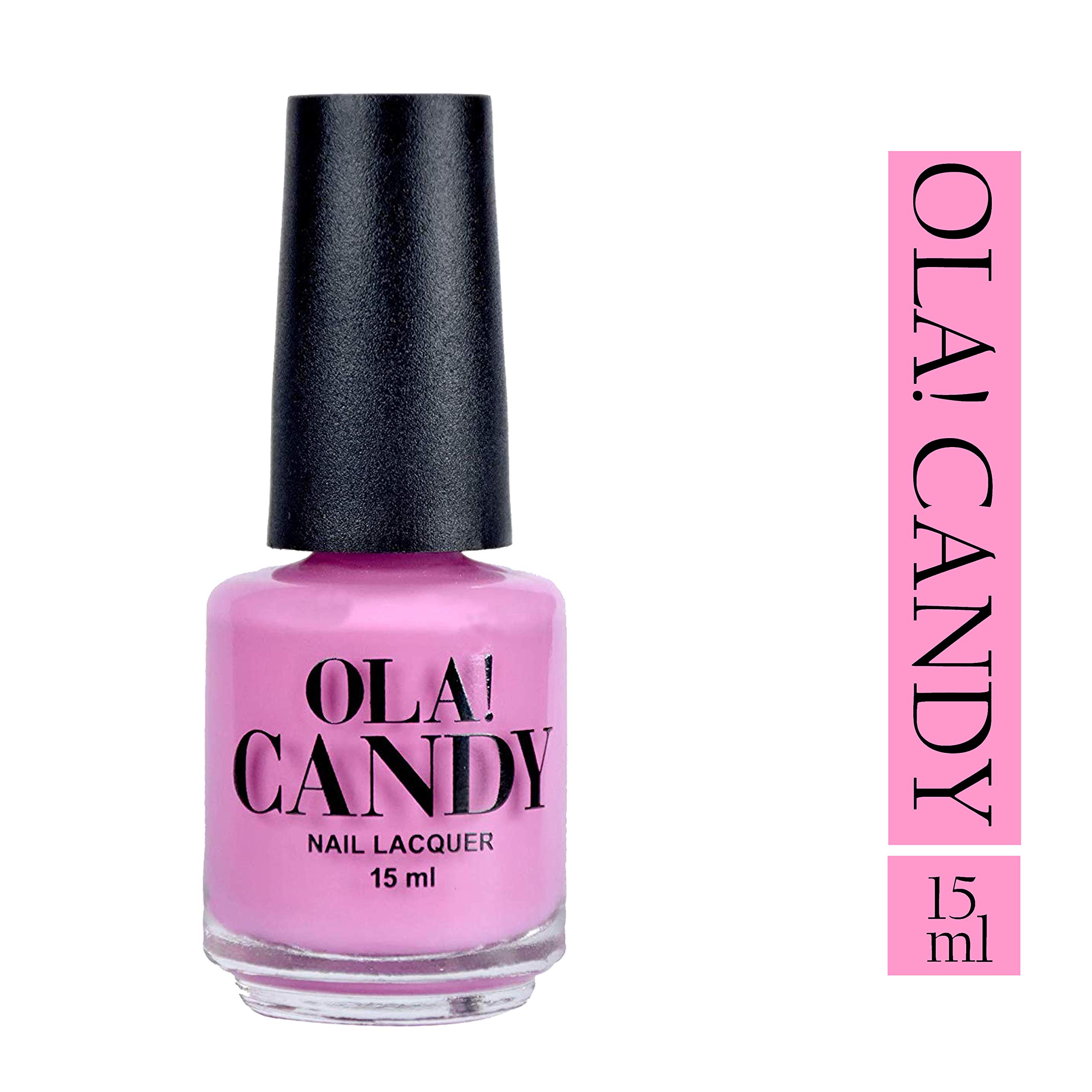 Professional Safe Dry Fast Collection Eco-Friendly Non-Toxic Garden Nail Polish with Top Coat for Women, Teens, Kids (Tea Rose Pink, 15 ml)