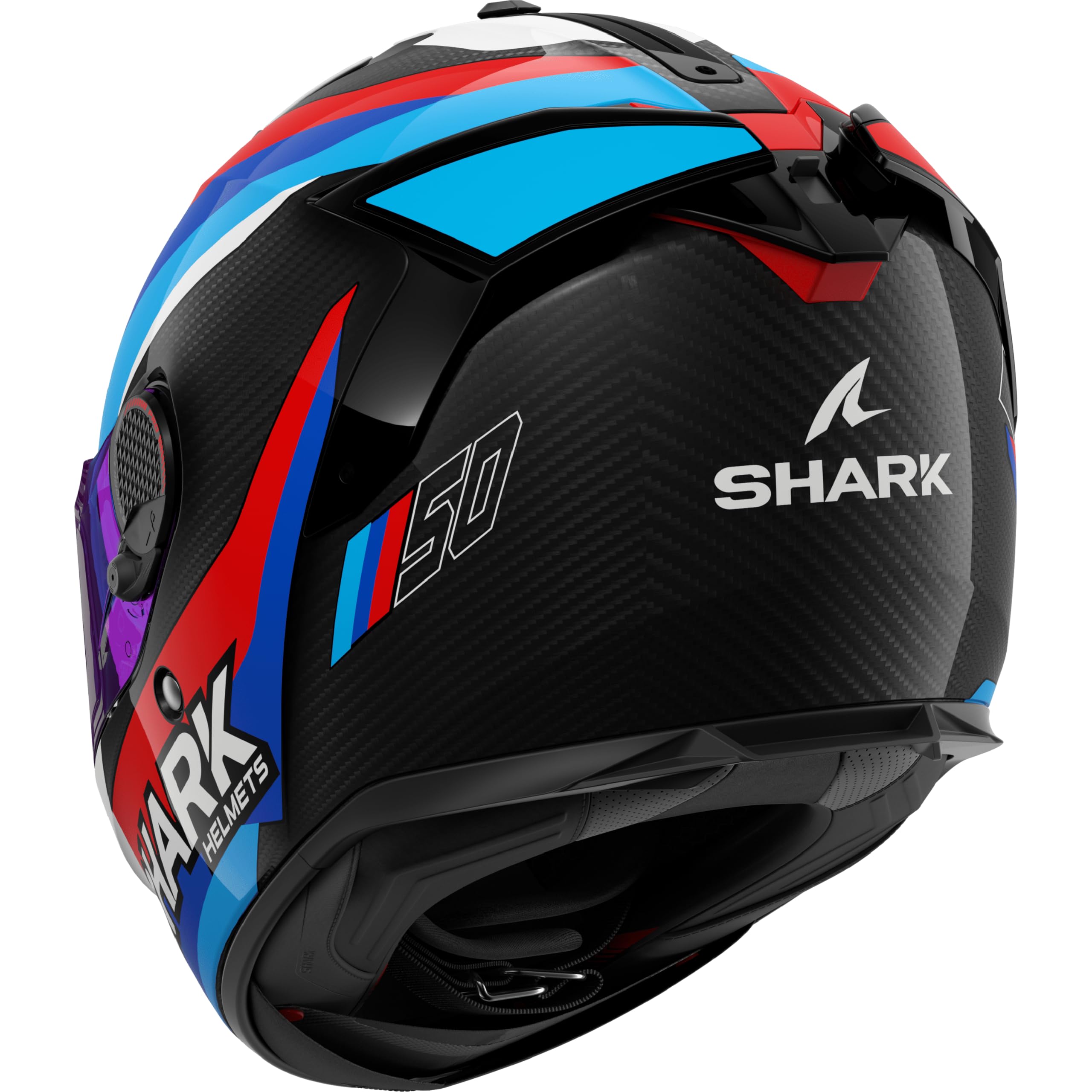SHARK, Casco Moto Integral SPARTAN GT PRO CARBON GUINTOLI Carbon Blue Red DBR, XS