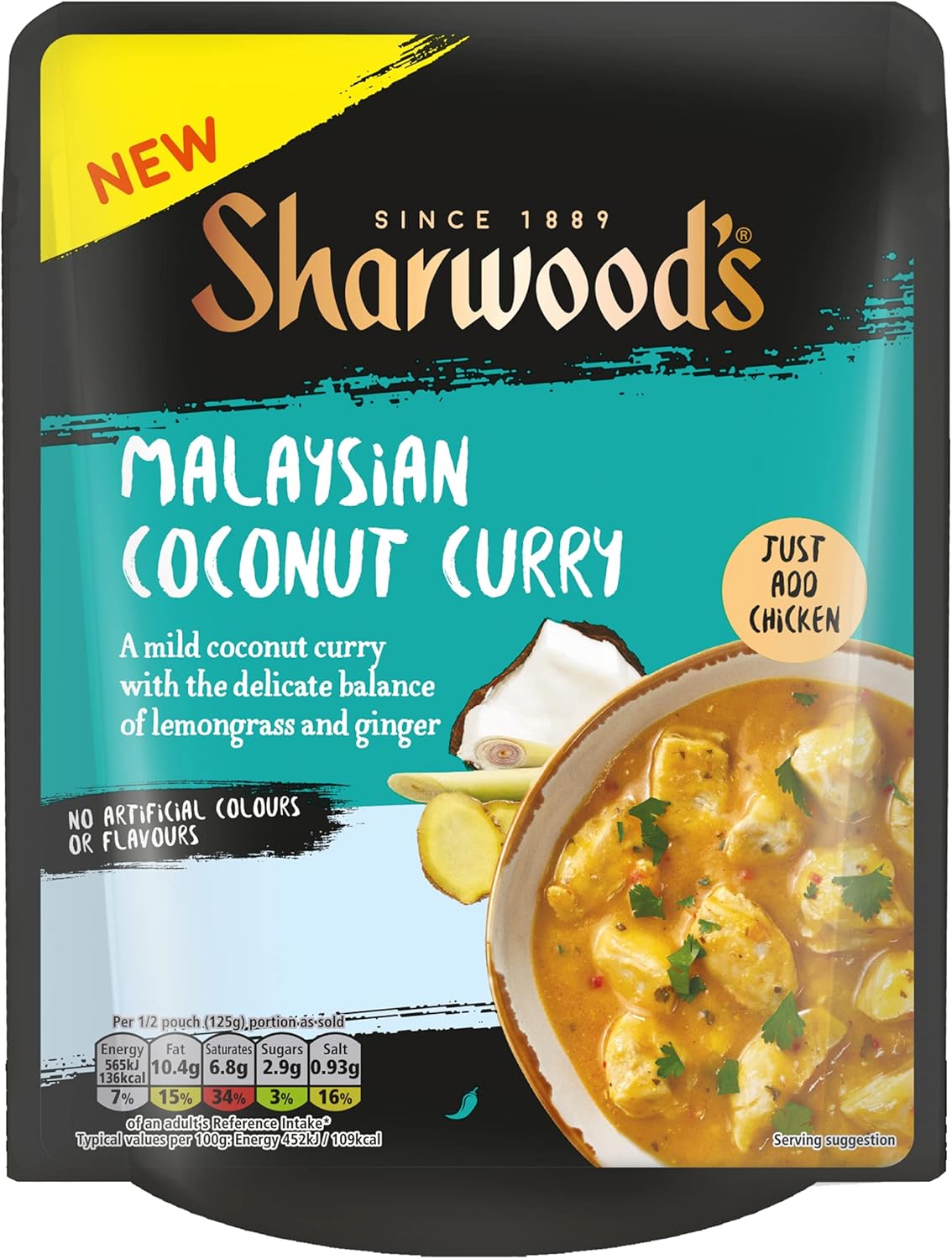 Sharwoods, Malaysian Coconut Curry Sauce, 250g Packet Amazon.co.uk