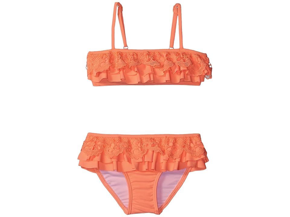 

Seafolly Kids Luau Lu Lu Mini Tube Bikini (Toddler/Little Kids) (Rockmelon) Girl's Swimwear