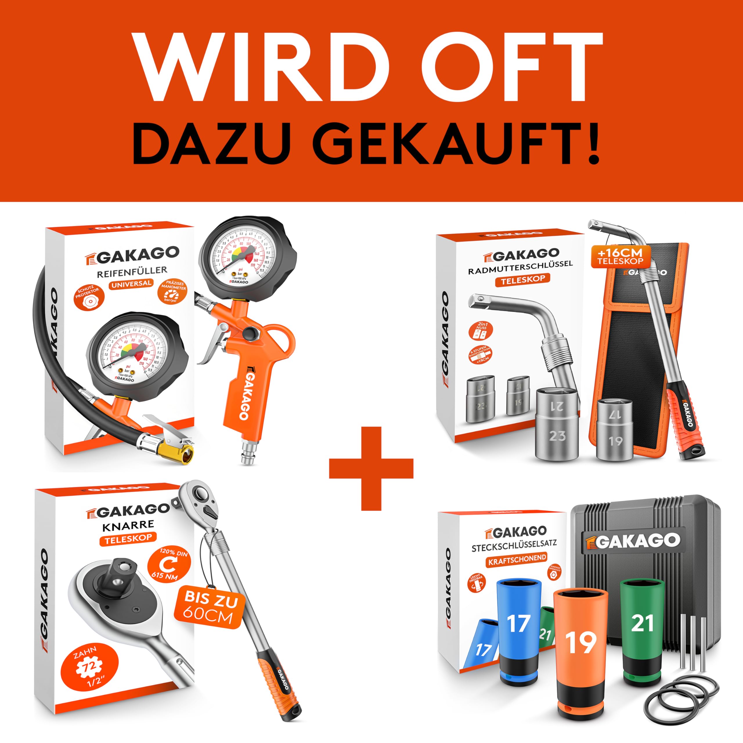 Gakago Reifenhalter Wandhalterung – 4er Felgenhalter Wand Set inkl. Schrauben & Dübel mit Montageanleitung - Extra Lange Reifen Wandhalterung - Halter für Autoreifen & Felgen zum Lagern