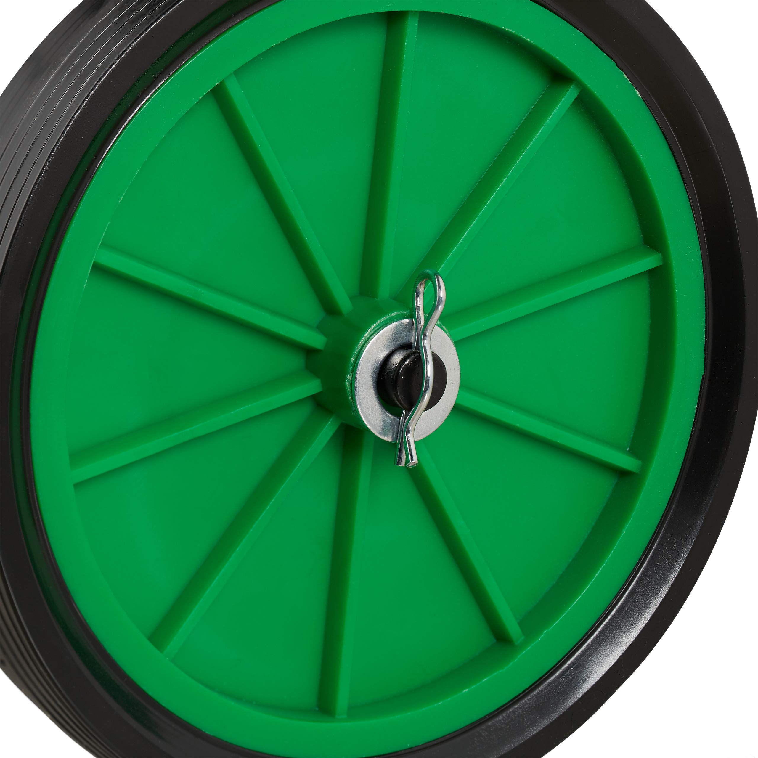 Relaxdays Carrello da Trasporto, Carrellino per Bombole a Gas di 5 & 11 kg, Ruote in Gomma Piena, Acciaio, Nero/Verde