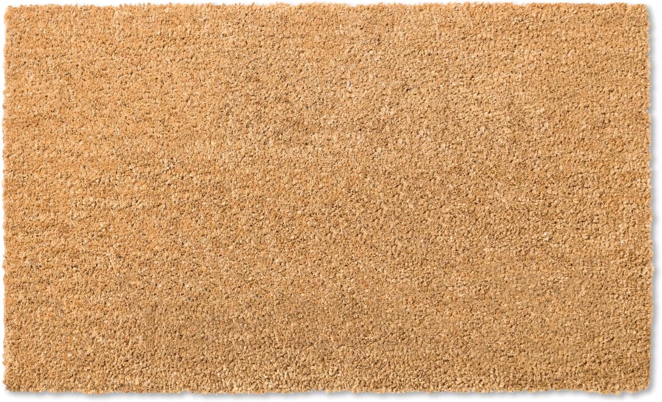 Coco Coir Door Mat with Heavy Duty Backing, Natural Welcome Doormat, 17.5”x30” for Entrance, Front Porch, Easy to Clean Entry Mat, Outdoor and Indoor Uses, Home Decor