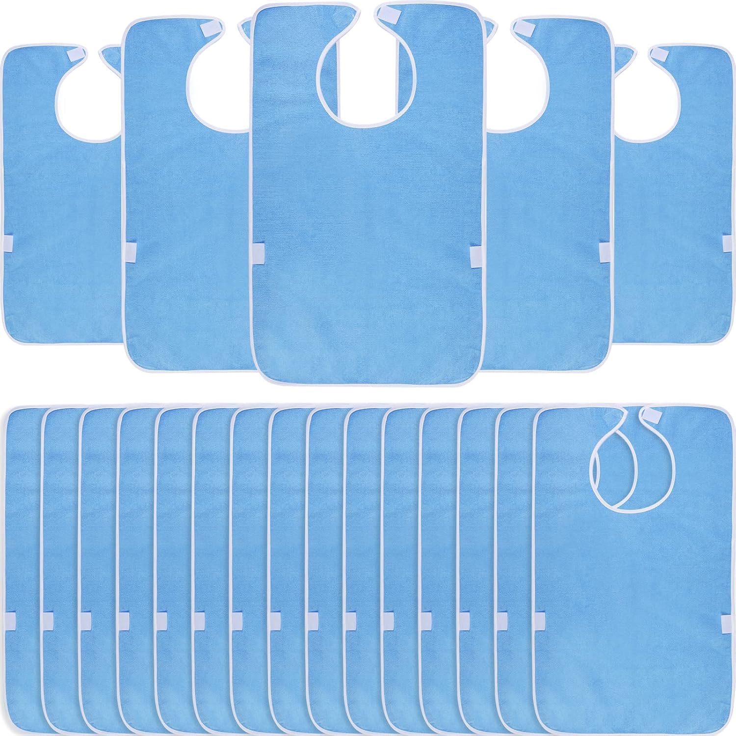 JaGely 18 Pack Adult Bibs Aprons for Men and Women, Clothing Protector Bibs for