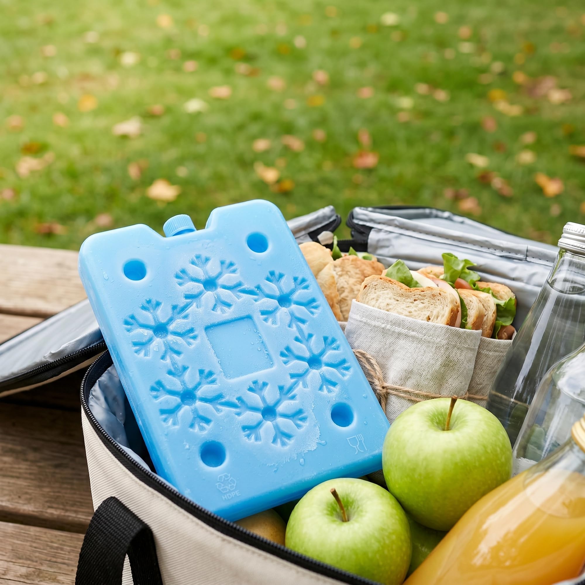 12 sztuk wkładów chłodzących 200 ml, 16 x 11 x 1,5 cm elementy chłodzące z HDPE w kolorze niebieskim, wielokrotnego użytku do torby termicznej i lunchboxu