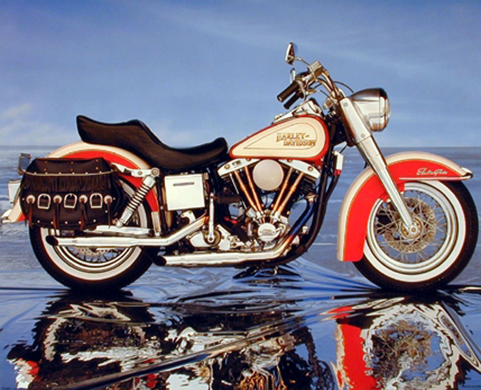 Classic Motorcycle Wall Decor Poster Panhead 美品 Harley-Davidson 