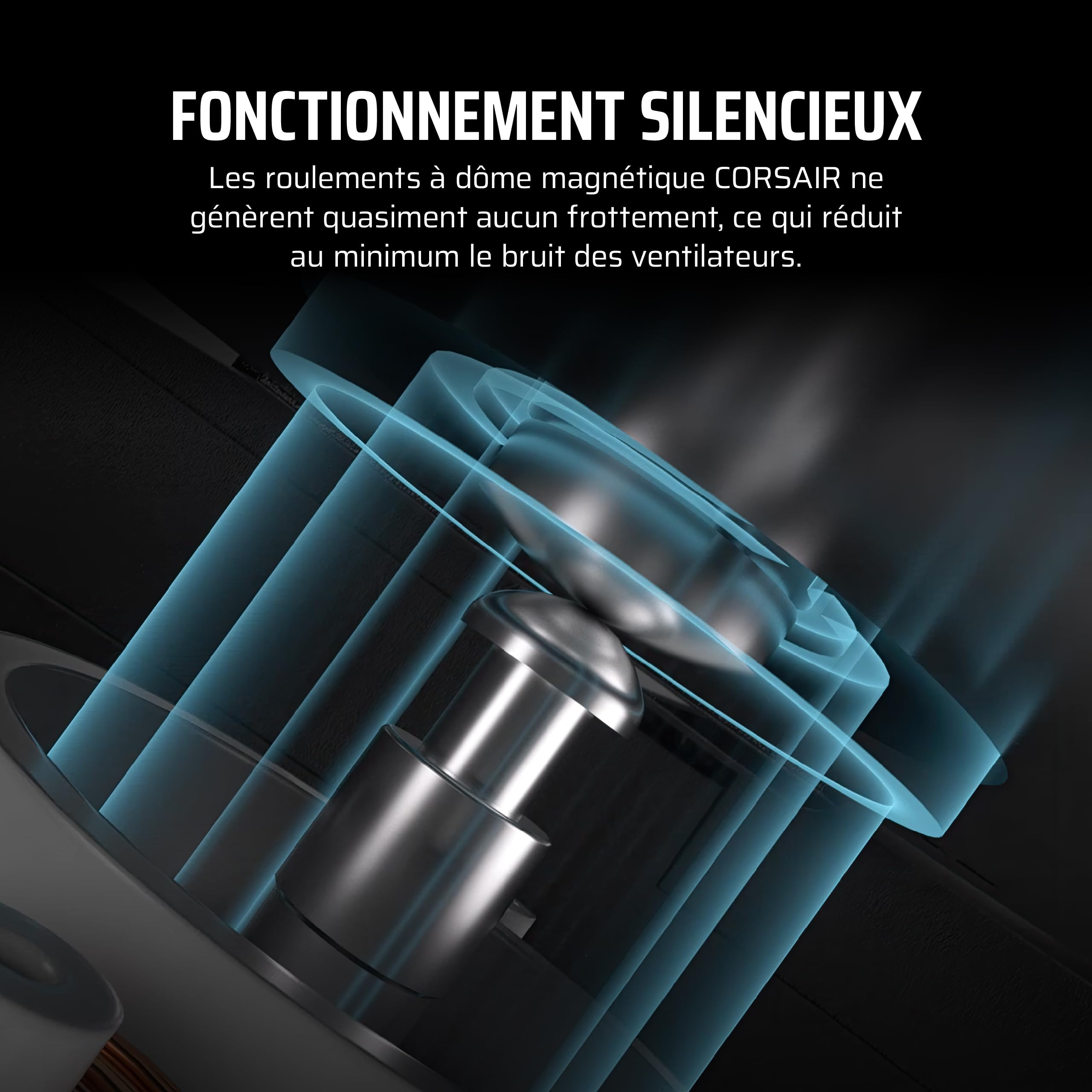 CORSAIR iCUE Link LX120-R RGB 120mm PWM Ventilateur Inversés – Kit Triple Ventilateur – Faible Bruit, CORSAIR Palier à Dôme Magnétique, Double Boucle Lumineuse, Vis QuikTurn™, Mode Zéro RPM – Noir
