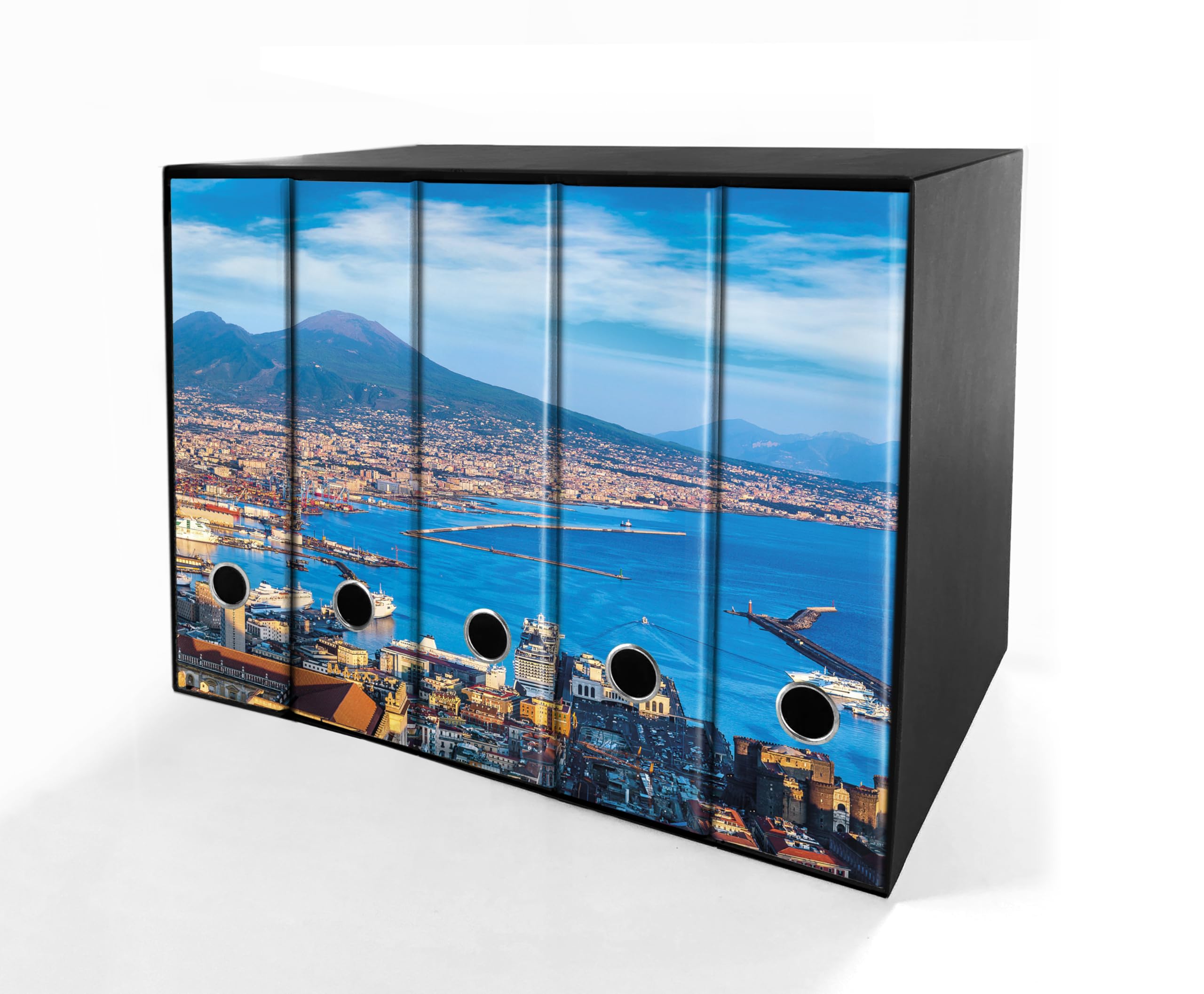 Set da 5 raccoglitori ad anelli GOLFO DI NAPOLI - Faldoni SHAREPRINTING (H31 con 4 anelli)