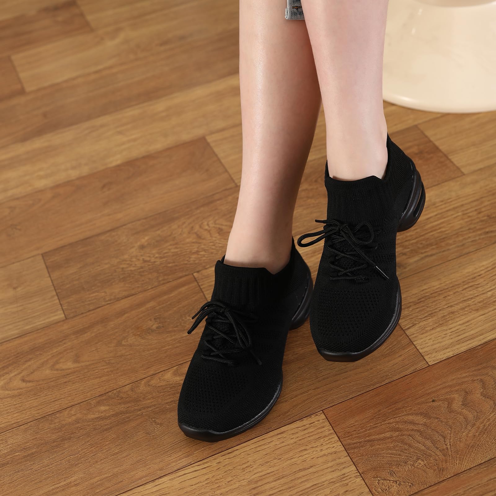 Zapatillas de baile deportivas para mujer, zapatillas de entrenamiento, caminar, bailar, hip-hop, jazz transpirables, ligeras