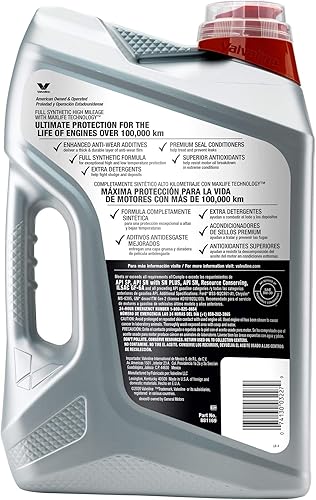 Miniatura 3 de Valvoline - Aceite de motor sintético completo de alto millaje con tecnología MaxLife SAE 5W-30 de 5 cuartos de galón, caja de 3