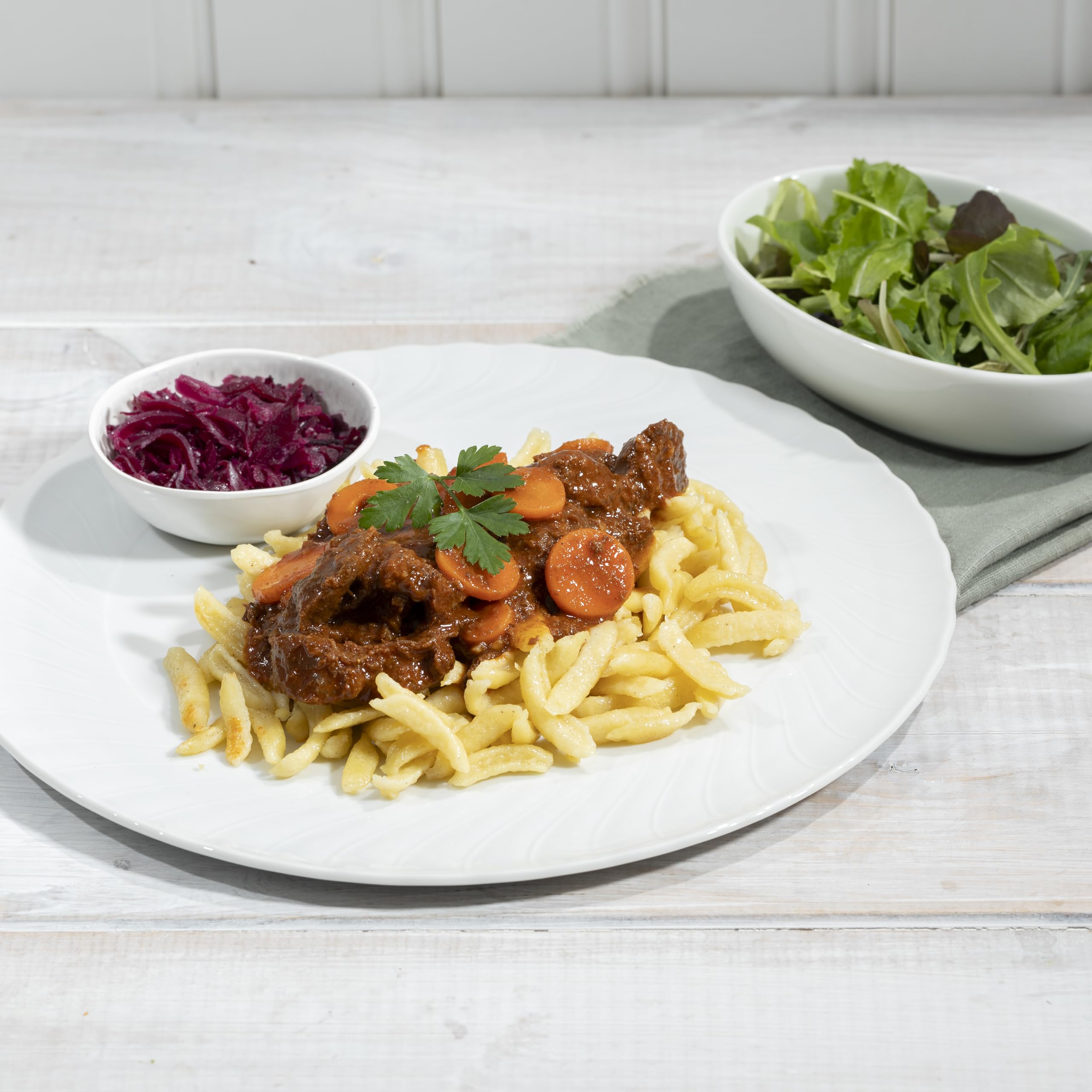 LANDPERLE Rehgulasch Sous-Vide ca. 1 KG | Goulasch De Chevreuil Sous-Vide | Wildfleisch-Gulasch vakuum-gegart im eigenen Saft | ohne Zusatzstoffe Geschmacksverstärker u. Konservierungsstoffe (1)