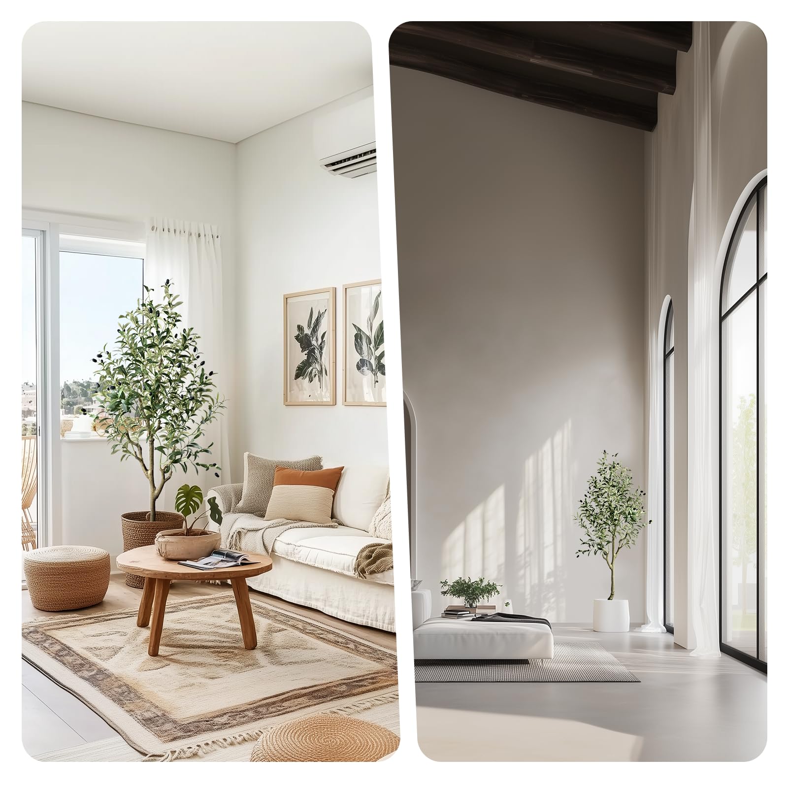 Künstlicher Olivenbaum 150cm Kunstpflanze wie echt Üppig Künstliche Pflanzen Olivenbaum Deko Kunstbaum für Wohnzimmer Schlafzimmer Büro