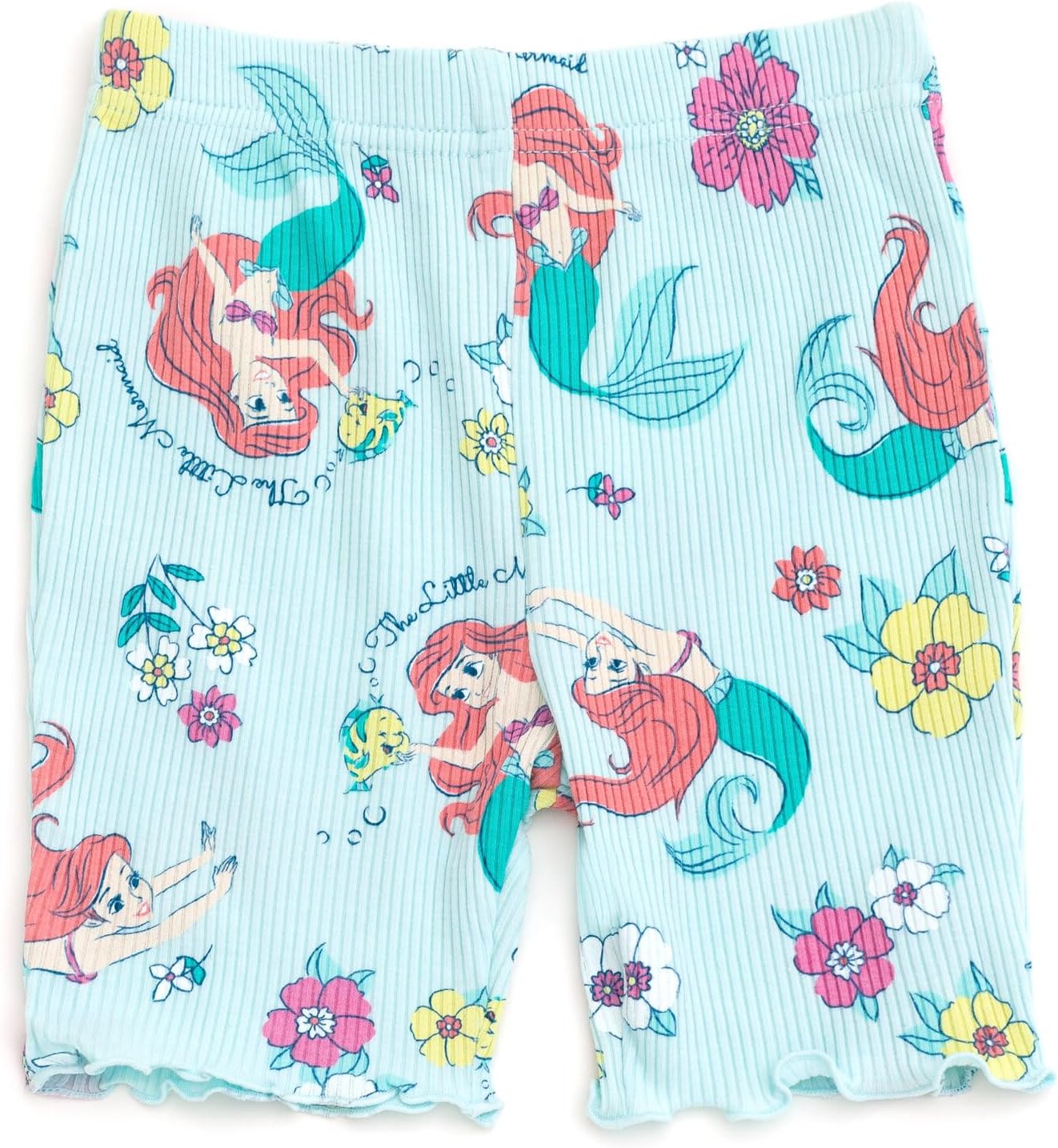 Disney Ribbed Peplum T-Shirt and Bike Shorts Outfit Set Newborn to Big Kid Sizes (0-3 Months - 14-16) - Image 5