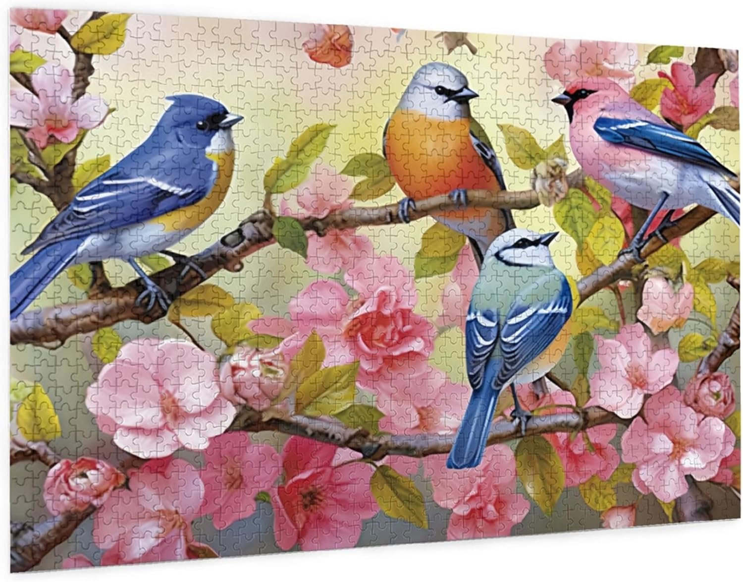 Puzzles for adults 1000 pieces jigsaw puzzles Garden Birds Formation wooden Wall Art Pictures for Living Room Props Toys 29.5 x 19.6 in