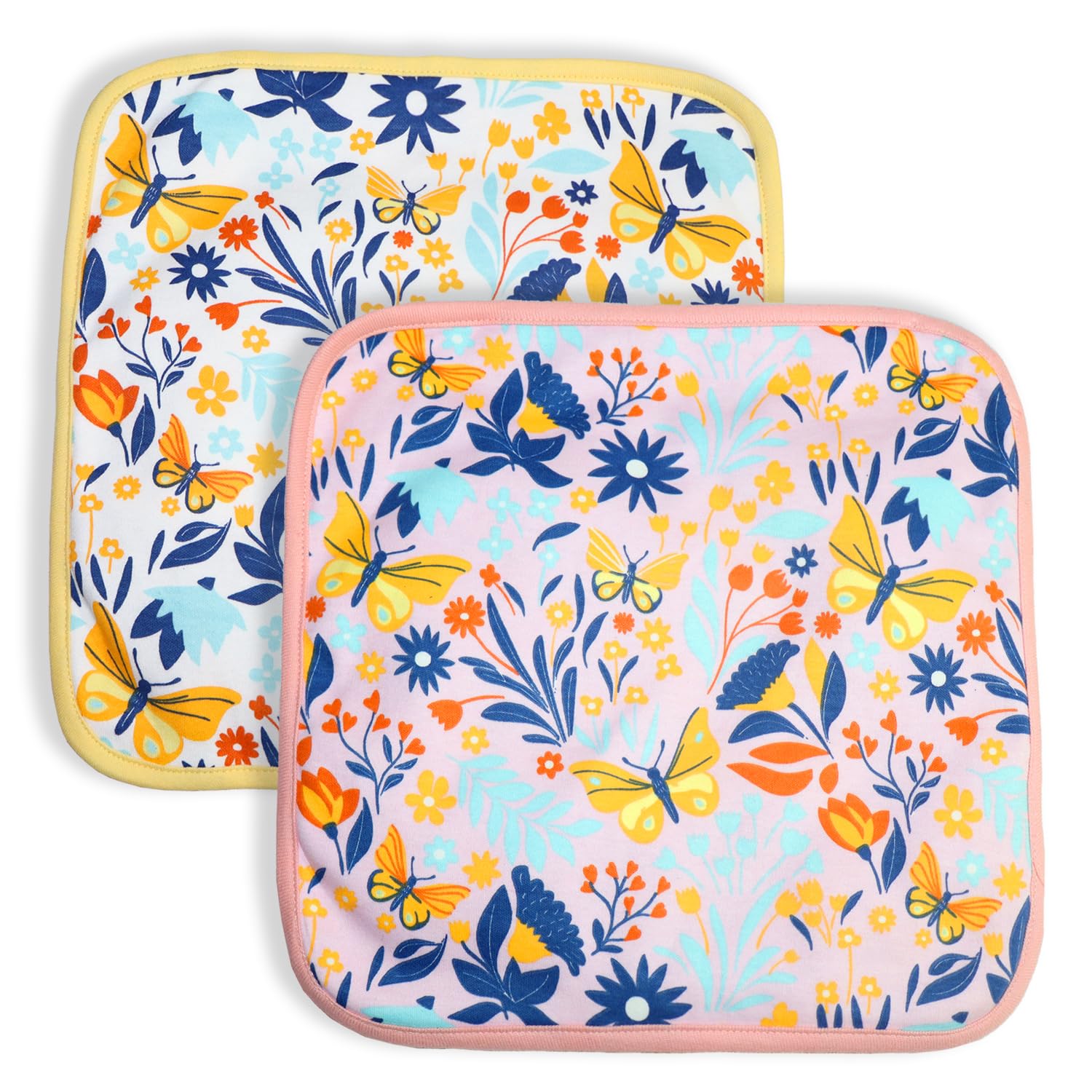 Adhigams New Born Baby Sky Dancer Cotton Napkin | Cotton Baby Napkin for Baby boy and Girl (Pack of 2)