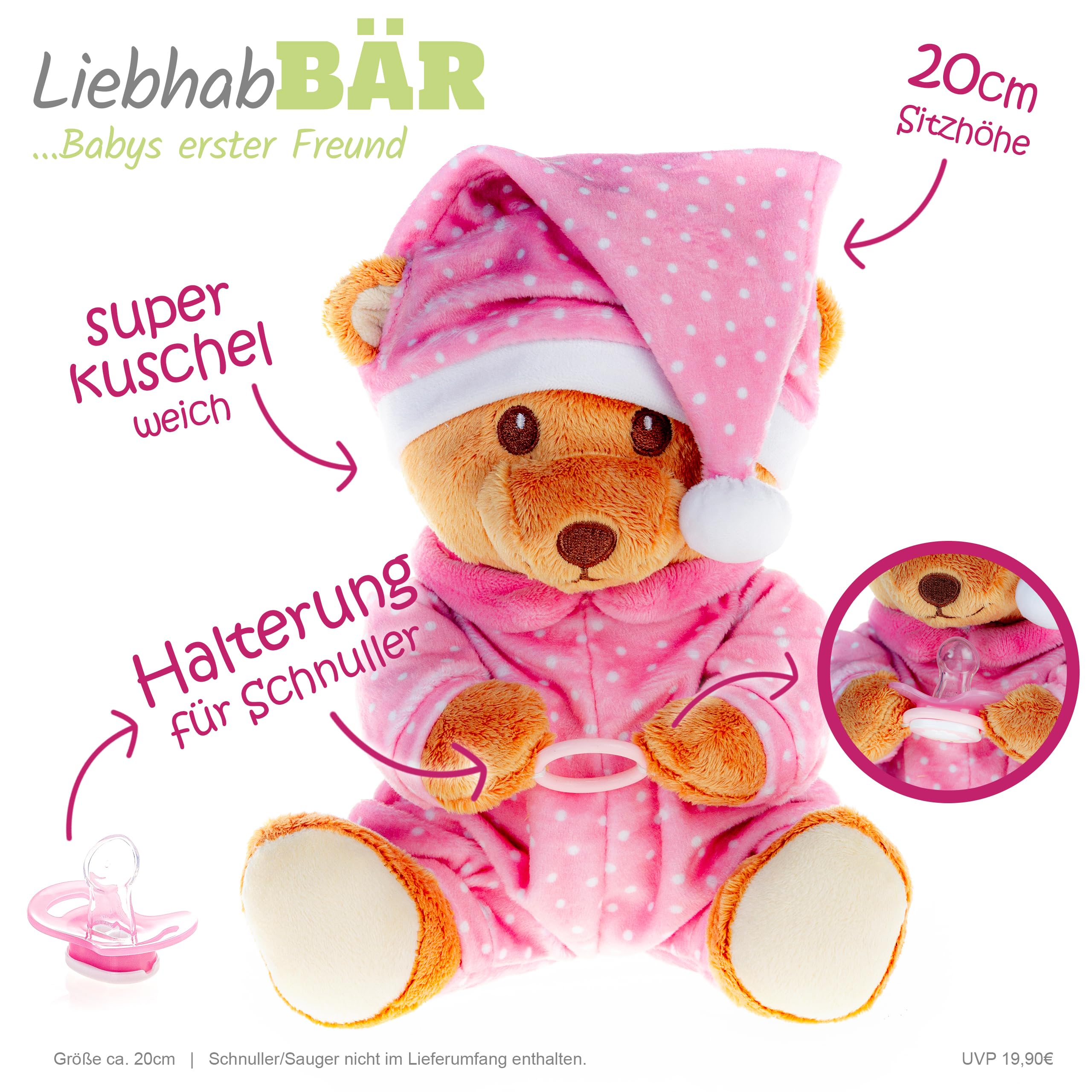 Windeltorte | LiebhabBÄR | rosa | 0-8 Monate