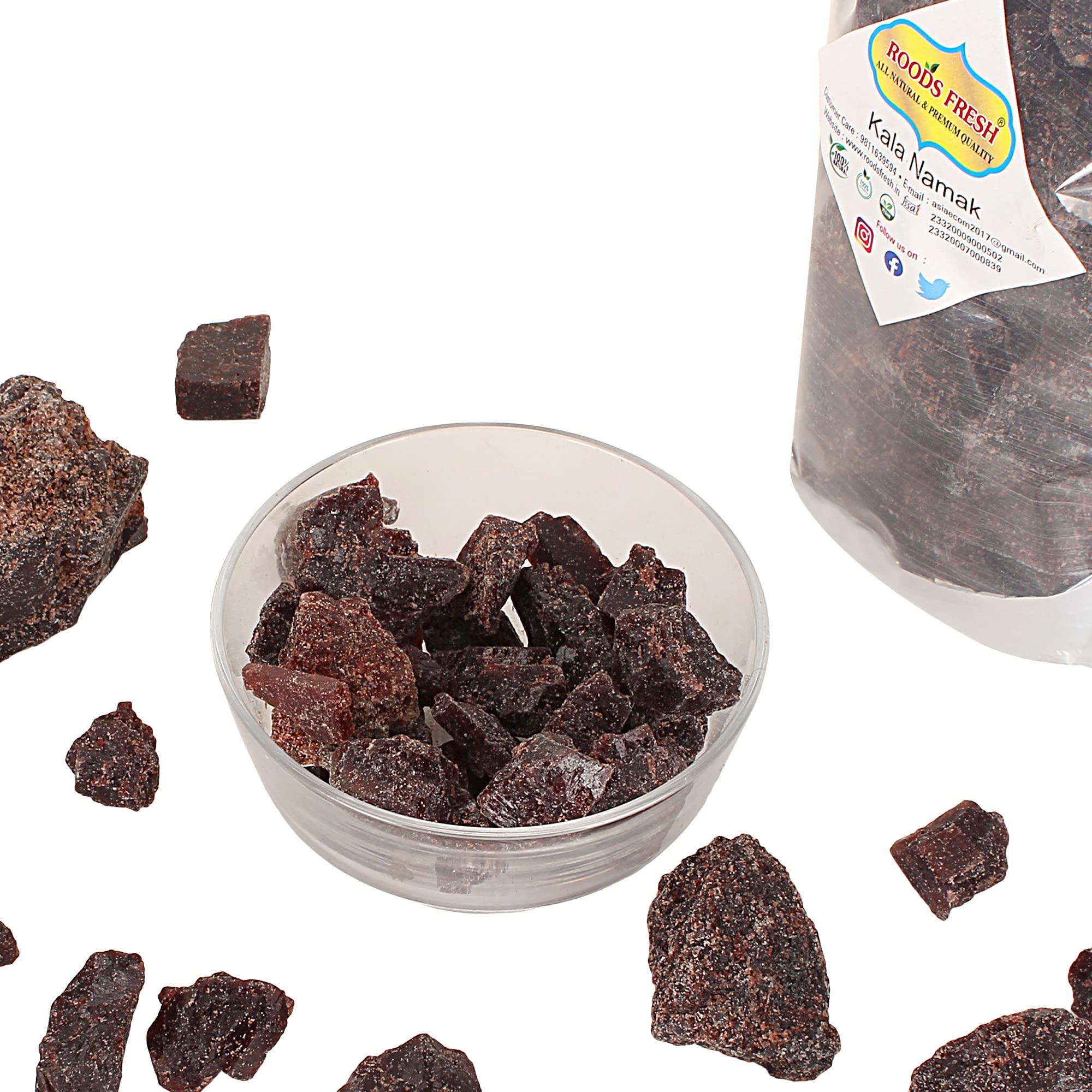 Roods Fresh Whole Natural Himalayan Black Salt Crystals | Kala Namak Whole | Black Salt Chunks | Kala Loon Chunks (900 Gram) (B08XY9T5BW) Amazon Price History, Amazon Price Tracker