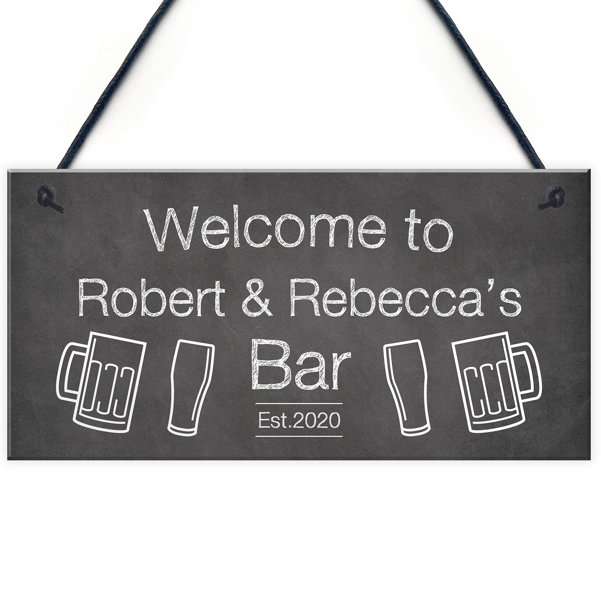 Personalised Home Bar Sign Shabby Chic Man Cave Shed Bar Sign Beer Gift For Men