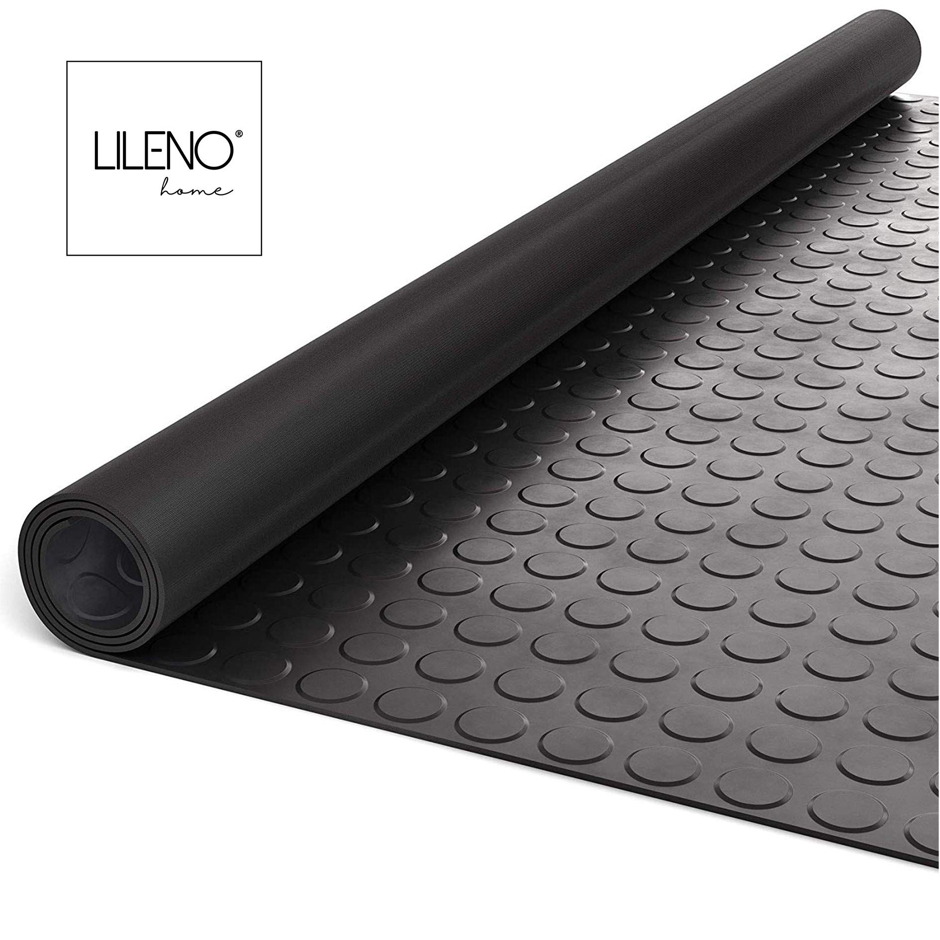 LILENO HOME Mata gumowa z wypustkami (3 mm), towar sprzedawany na metry, 130 x 100 cm jako podłoga warsztatowa, mata antypoślizgowa, nakładka na stół warsztatowy i mata podłogowa, do piwnicy, przyczepy, garażu