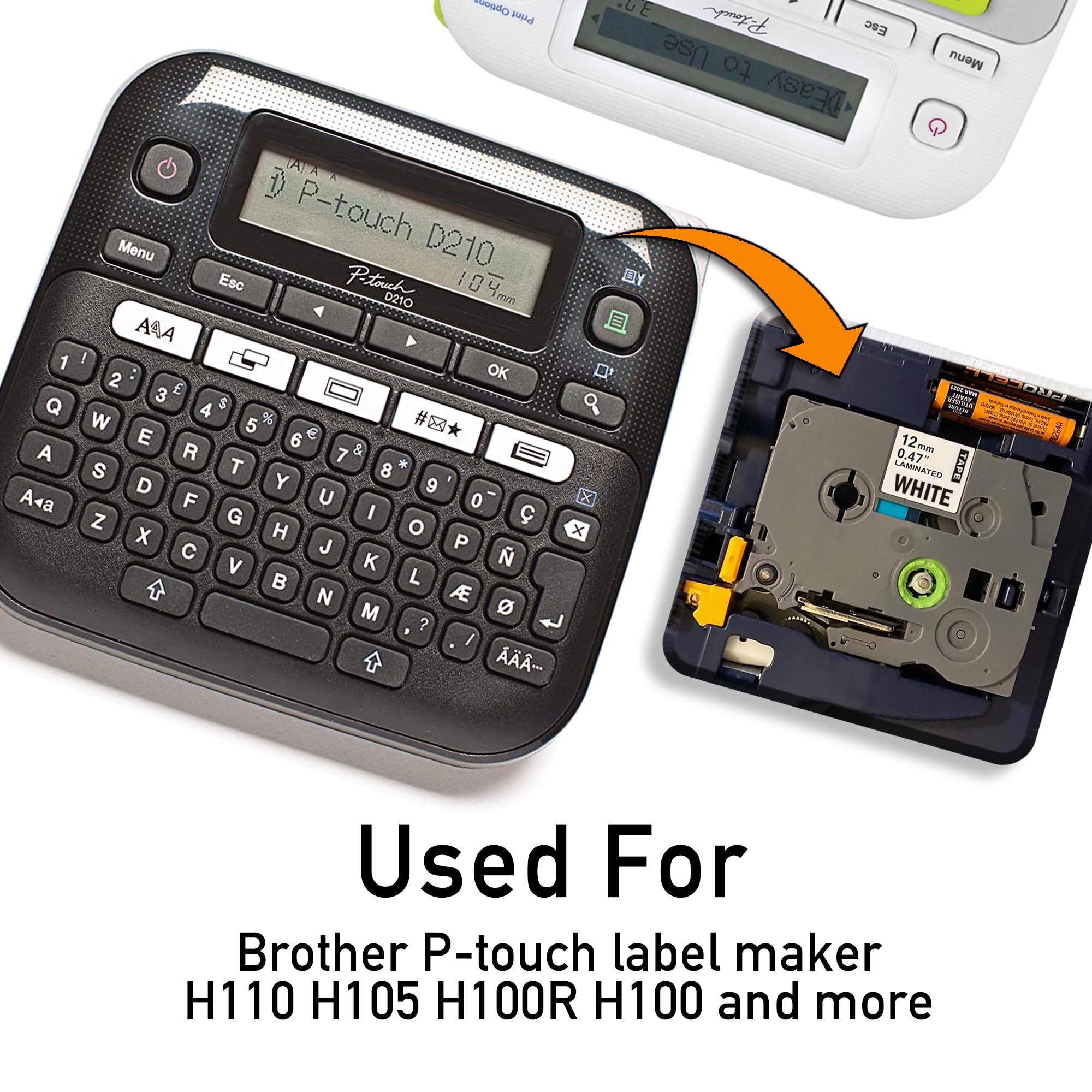 Kamo 5 Cintas Compatibles Con Brother P-touch 12 Mm 0,47 Cintas De