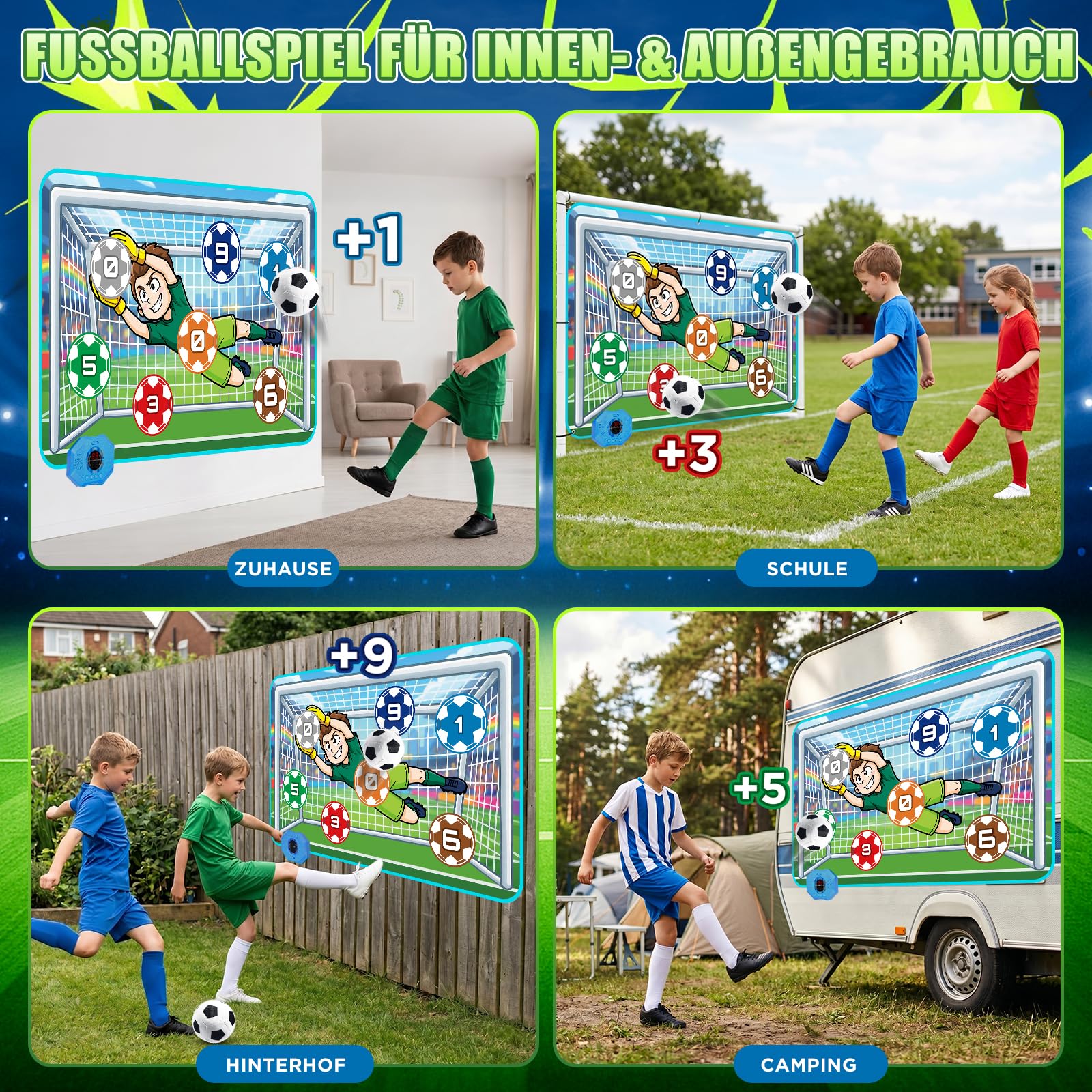 MOMUSE Fußballspielmatte, Elektronisches Punktesystem Fußballspielzeug