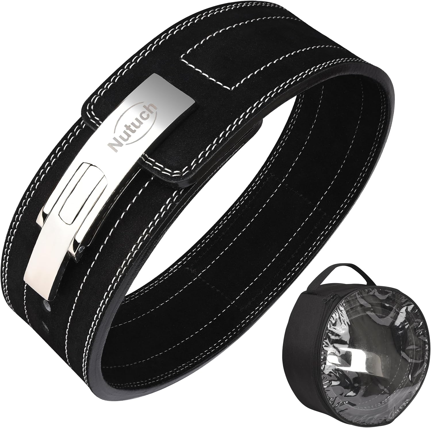 NUTUCH Genuine Leather Lever Weight Lifting Belt 10mm and