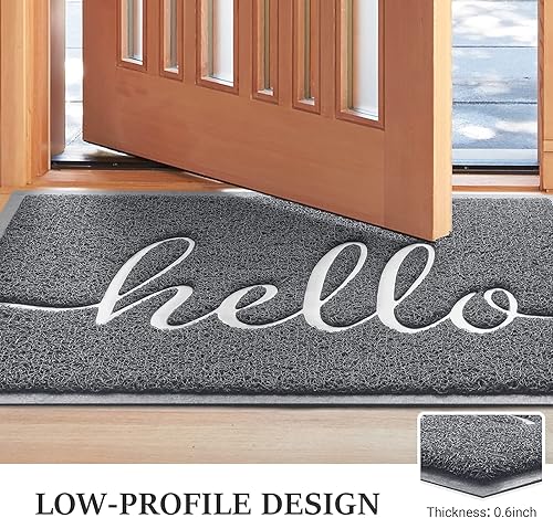Miniatura 51 de BeneathYourFeet - Tapete de bienvenida de bajo relieve, de puerta delantera, interior y exterior, alfombras antideslizantes para entrada, patio
