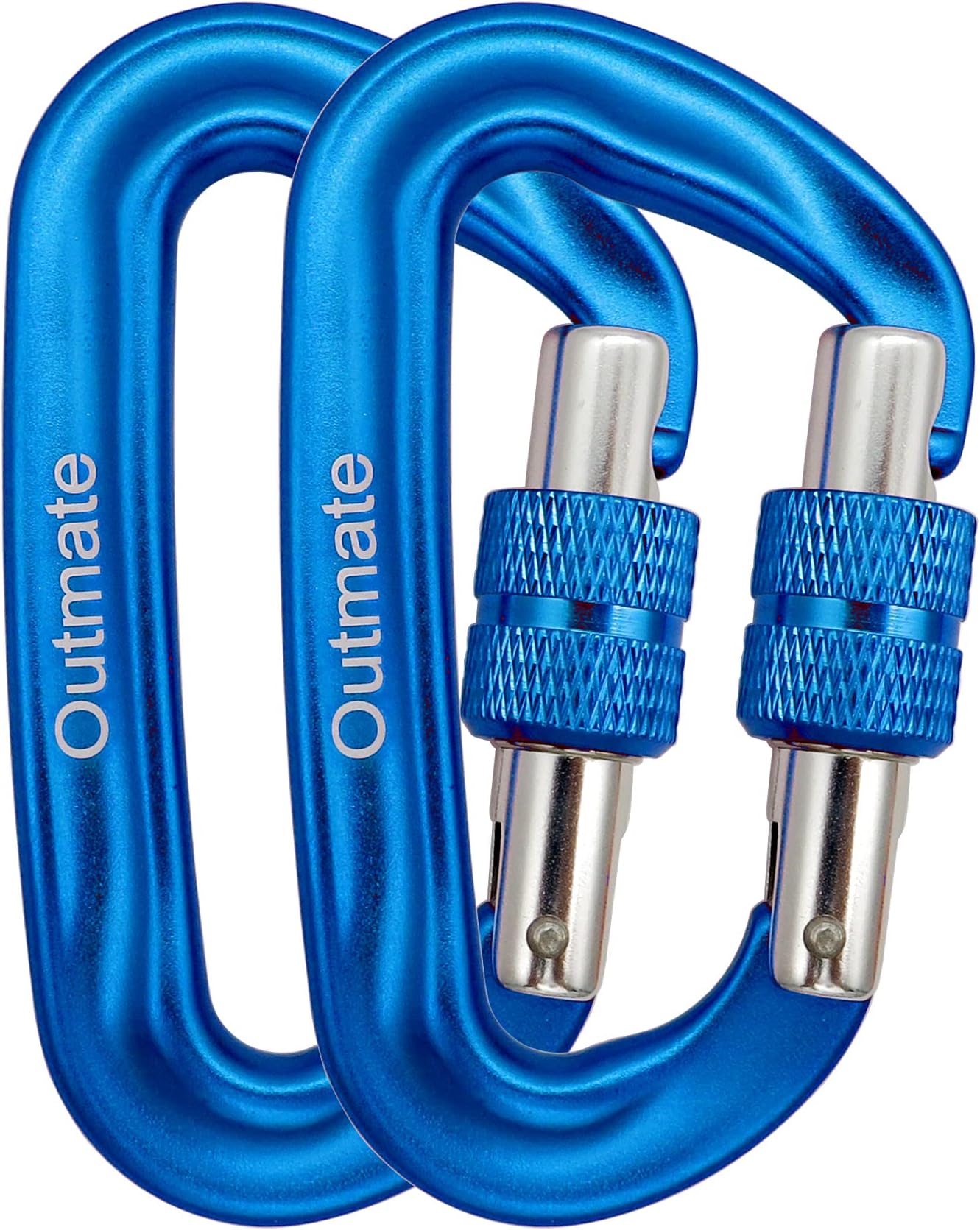 12kN 3.2"x2" Heavy-Duty Carabiner Clips - Durable, Lightweight Aluminum Alloy Carabiners for Hiking, Camping, Keychains, Dog Leashes, Hammocks & More