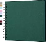 10x10 Inch DIY Scrapbook Photo Album, Hardcover Kraft Paper Acid-Free, 50 Sheets (100 Pages), Lay Flat & Cover Customizable Memory Book for Weddings Anniversaries Guest Book Baby Family Travel