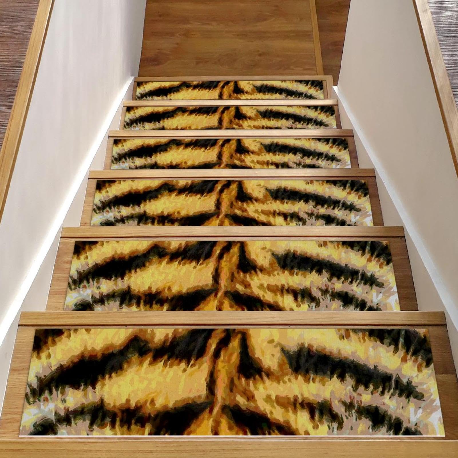 Alfombra antideslizante tigre autoelemento autoadhesivo de 8 x 30 pulgadas para escaleras seguras