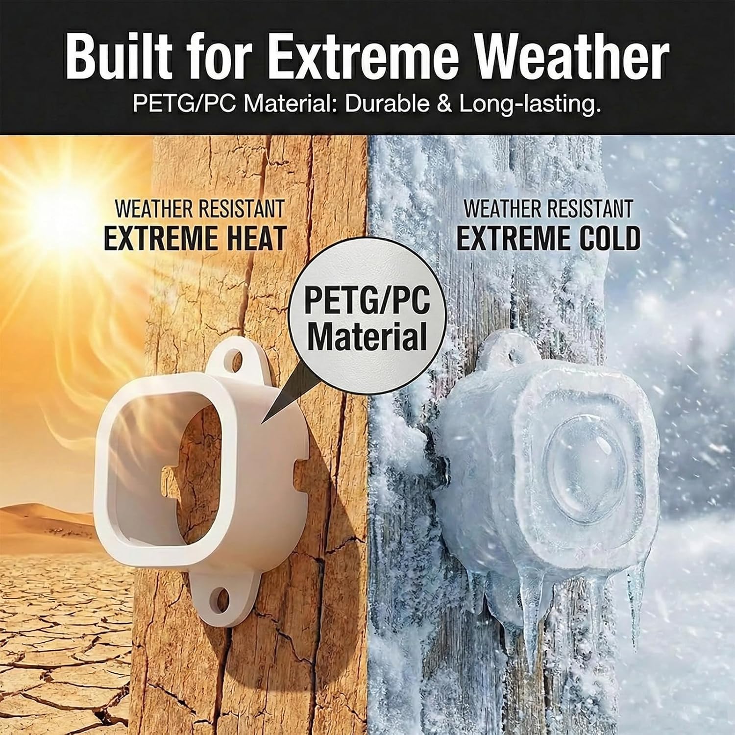 75 Mounting Brackets for Govee Outdoor Lights Pro (706 Only), Screw-Fixed Light Clips for Soffits & Eaves – Weather-Resistant Extension Holders to Secure Outdoor Decor Accessories (White)