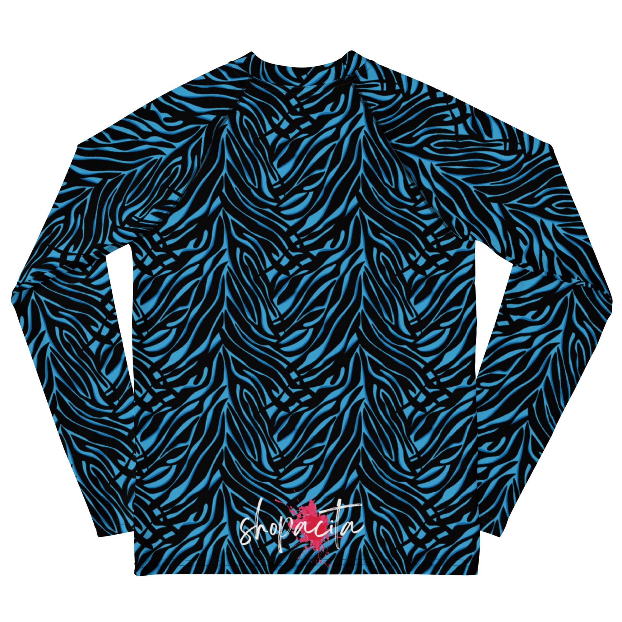 Rashguard Jugend Jungen, Langarm, Badeshirt, Schwimmshirt, Sonnenschutz, Badebekleidung, Schnelltrocknend, UPF 50+, Rash Top mit Print, Rash Guard Shirt, UV Shutz, Water Grass, 134-158 cm